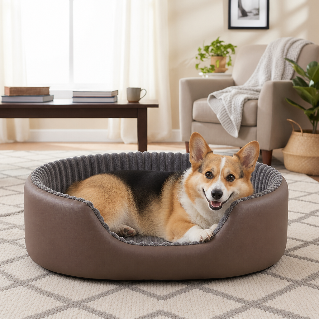 Ortekor Orthopedic High-Density Sponge Dog Bed (Removable Washable Cover)