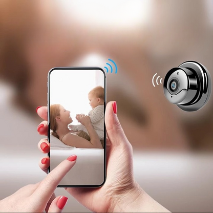 Compact Wireless Security Camera 1080p HD Video Day Night Vision Motion Detection Magnetic Mount No Drilling Smart Home Monitoring