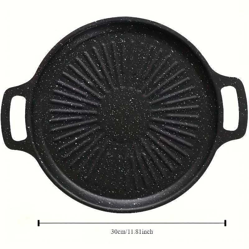 OUTDOORIX – Portable Cast Iron Grill Pan Rustic Design