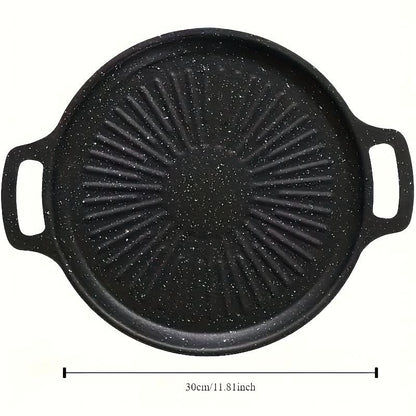 OUTDOORIX – Portable Cast Iron Grill Pan Rustic Design