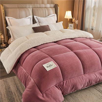 Couverture confort triple épaisseur, couverture thermique réversible pour lit et canapé, couverture en polyester tissé doux pour toutes les saisons