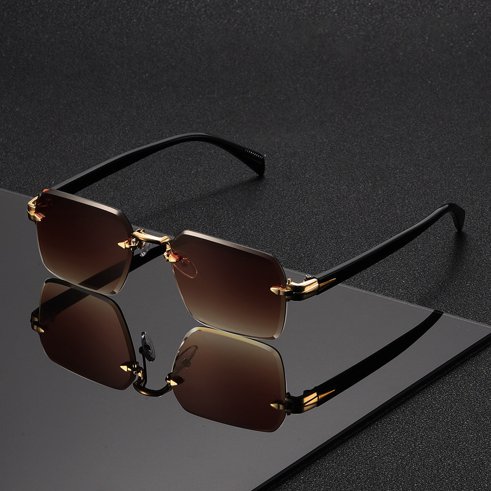 Lunettes carrées légères pour hommes, monture en métal, lunettes de mode transparentes pour un usage quotidien