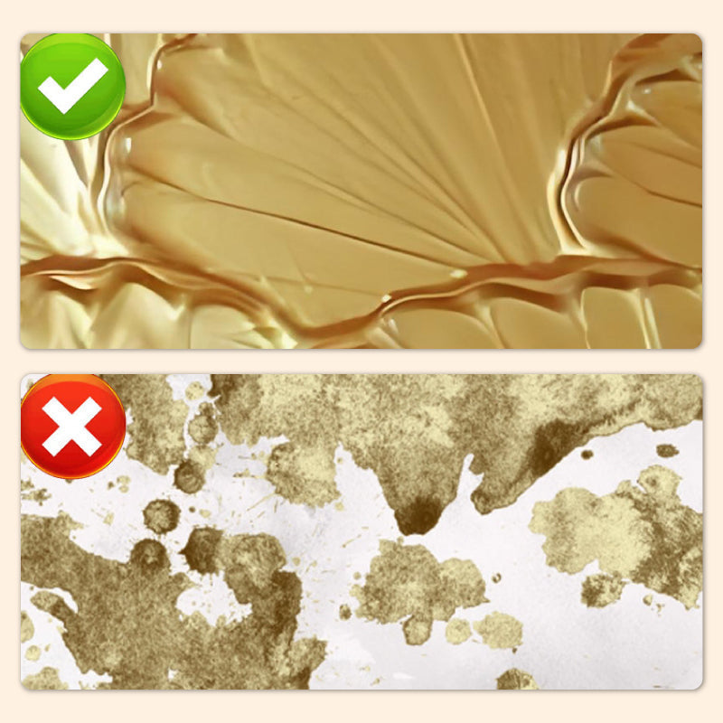 Metallic Leaf Paint for Furniture & Crafts – Gold & Silver Shimmering Finish – Water-Based Craft Paint with Brush – 7 oz