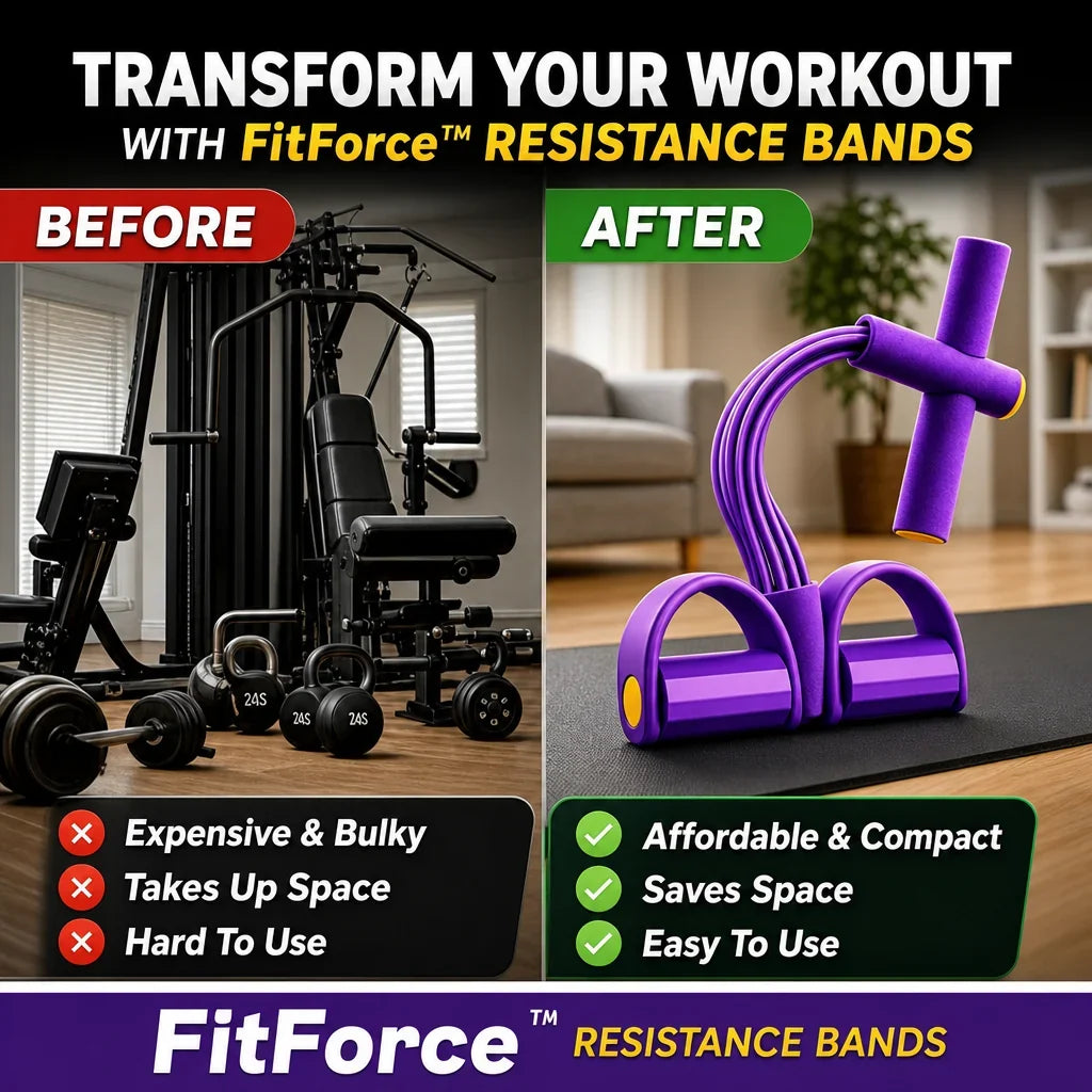 Pedal Resistance Band Set of 2 Full Body Toning