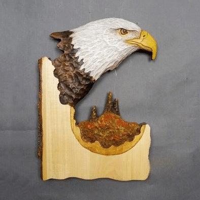 Hand-Carved Wooden Animal Wall Art Sculpture – Rustic 3D Wildlife Decor for Living Room, Bedroom & Office – Lightweight Hanging Home Accent