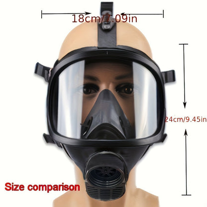 Full Face Respirator with 40mm Activated Carbon Filter for Chemical Fume Protection | Industrial Gas Mask for Paint Spray Cleaning