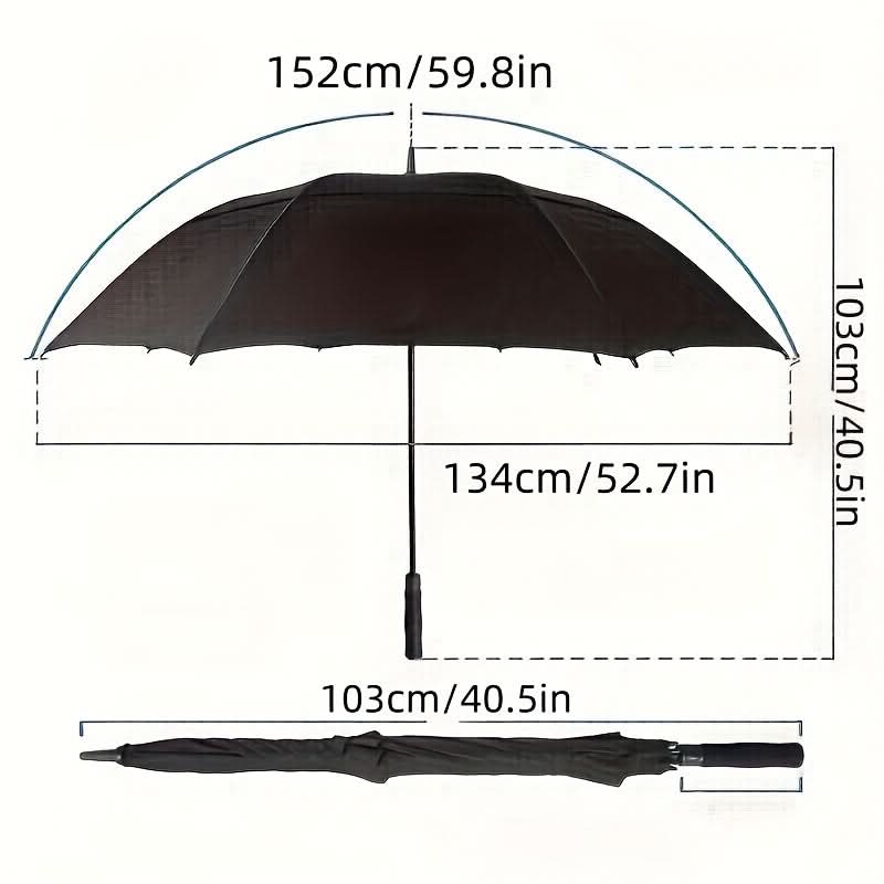 Oversized Automatic Umbrella Double Canopy Wind Resistant 2-3 Person Golf Rain Sun Protection Events Travel Outdoor Activities