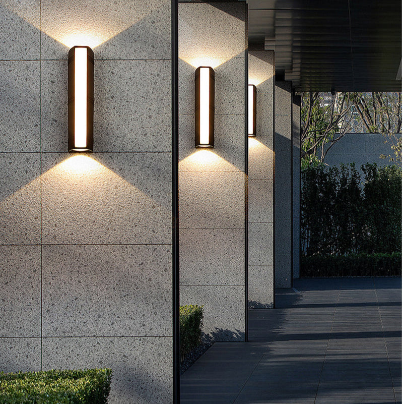 Outdoor Wall Light LED Waterproof Aluminum Modern Black for Patio Garden Entryway Exterior Lighting Fixture