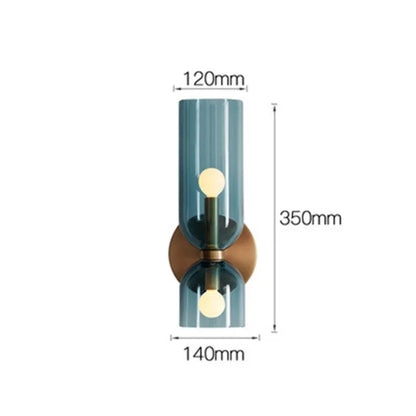 Dual-Shade Glass Sconce 16.5 inches White Iron Wall Light for Bedrooms Hallways Living Rooms Modern Accent Lighting E12 Base Ambient Fixture