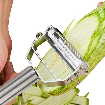 Dual-Blade Vegetable Peeler with Julienne Slicer | Stainless Steel Kitchen Tool for Potatoes Carrots Zucchini Cucumbers Apples | Dishwasher