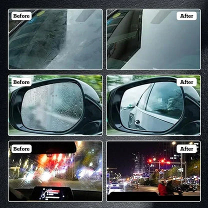 Windshield Cleaner Brush with Water-Repelling Coating for Streak-Free Glass, Mirrors & Windows - Removes Greasy Haze, Road Grime & Fog Fast