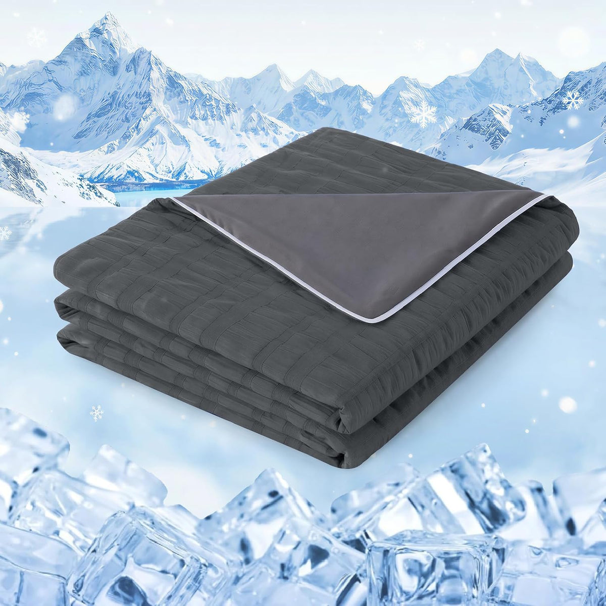 Confort douillet | Couverture rafraîchissante au design réversible | Légère et respirante pour les personnes ayant chaud en dormant