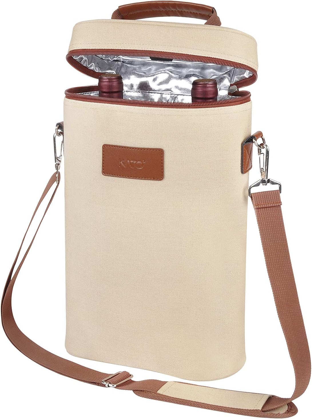 Sac de transport isotherme pour vin avec design rembourré | Glacière étanche pour voyages et fêtes