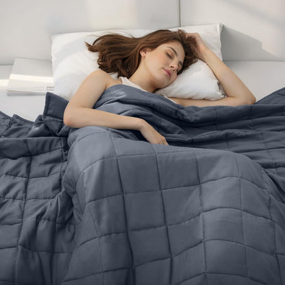 Confort douillet | Couverture lestée pour adultes en tissu rafraîchissant | Design respirant toutes saisons pour une détente absolue