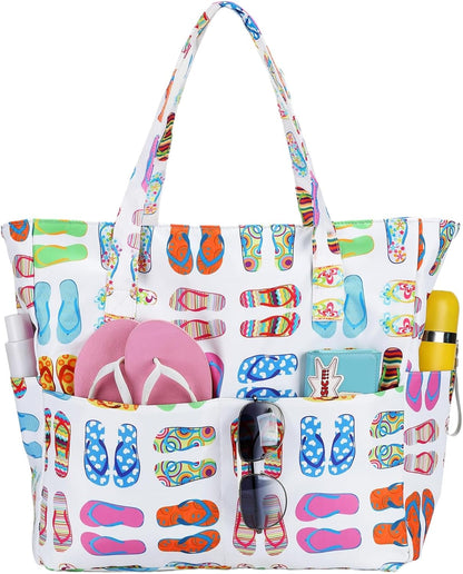 Sac de plage extra large avec compartiment étanche, sac de plage imperméable pour piscine et natation, sac fourre-tout pour le voyage