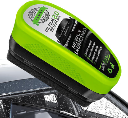 Windshield Oil Film Remover Brush with Hydrophobic Coating for Cars – Cleans Glass, Mirrors & Windows Fast
