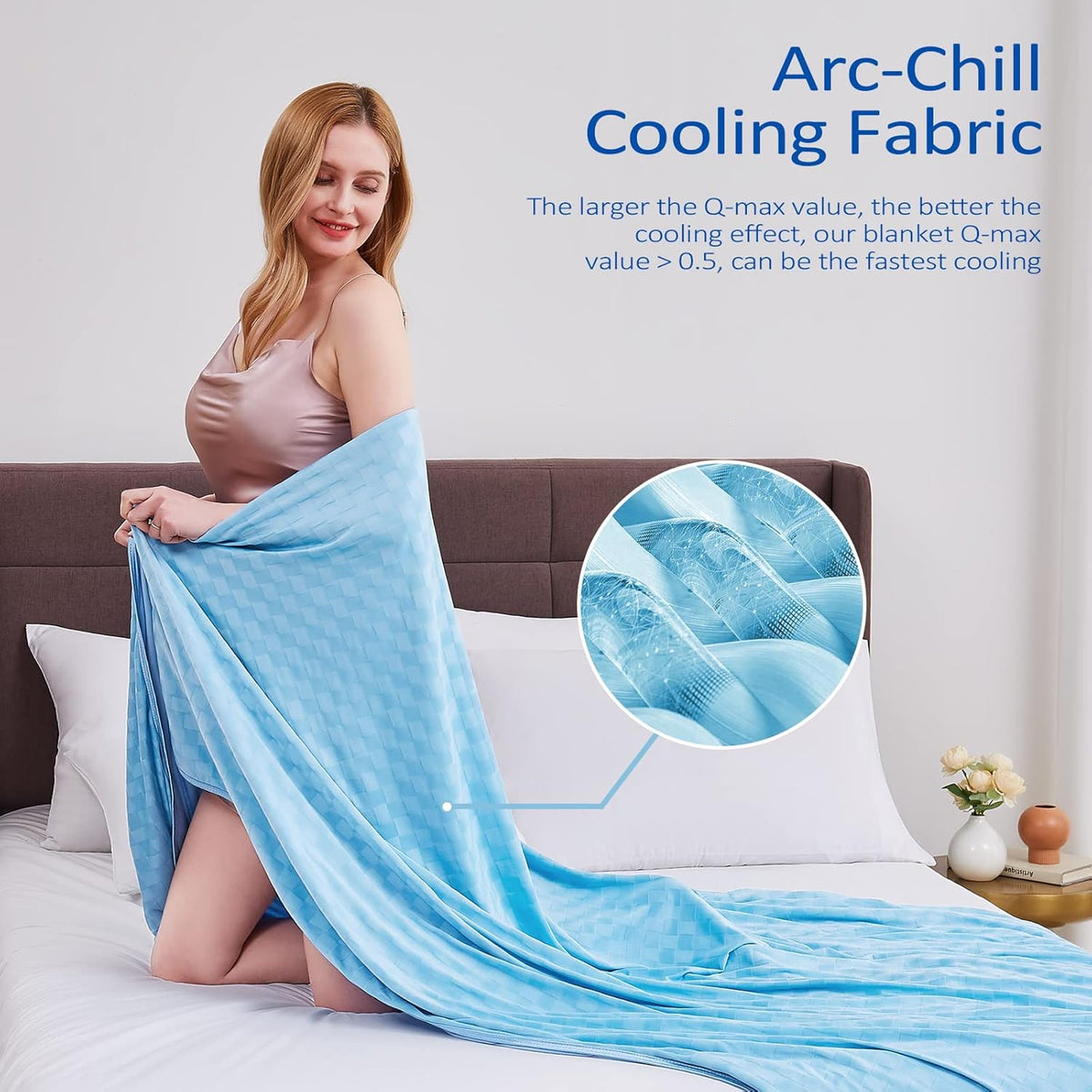 ChillEase | Couverture rafraîchissante pour dormeurs ayant chaud, dotée de la technologie Arc-Chill | Douce et respirante pour un confort tout au long de l'année