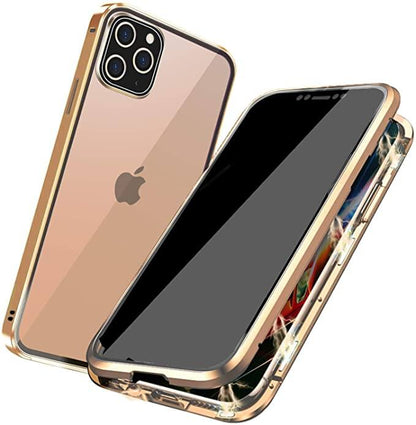 Magnetic Privacy Glass iPhone Case with 360° Drop Protection & Anti-Spy Screen