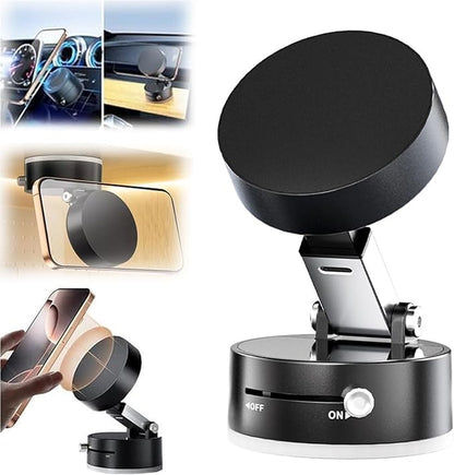 Dashboard Phone Mount with Strong Magnetic Grip & Suction Cup for Car, Office, Travel – Universal Fit for All Smartphones