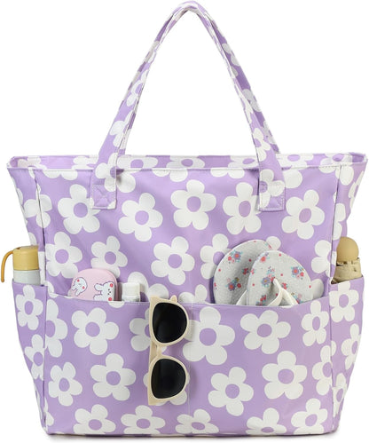 Sac de plage extra large avec compartiment étanche, sac de plage imperméable pour piscine et natation, sac fourre-tout pour le voyage