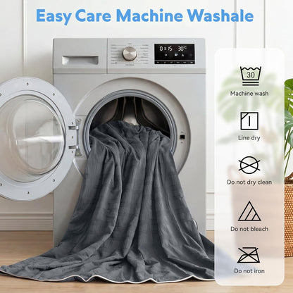 Confort douillet | Couverture rafraîchissante au design réversible | Légère et respirante pour les personnes ayant chaud en dormant