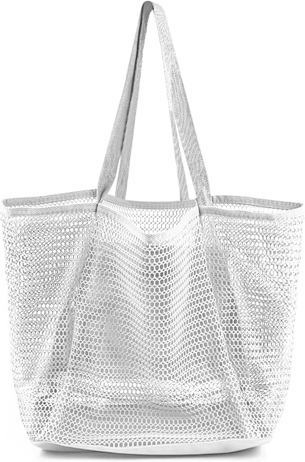 Ambiance estivale | Sac de plage en maille avec grande poche intérieure | Design anti-sable pour un voyage en toute simplicité