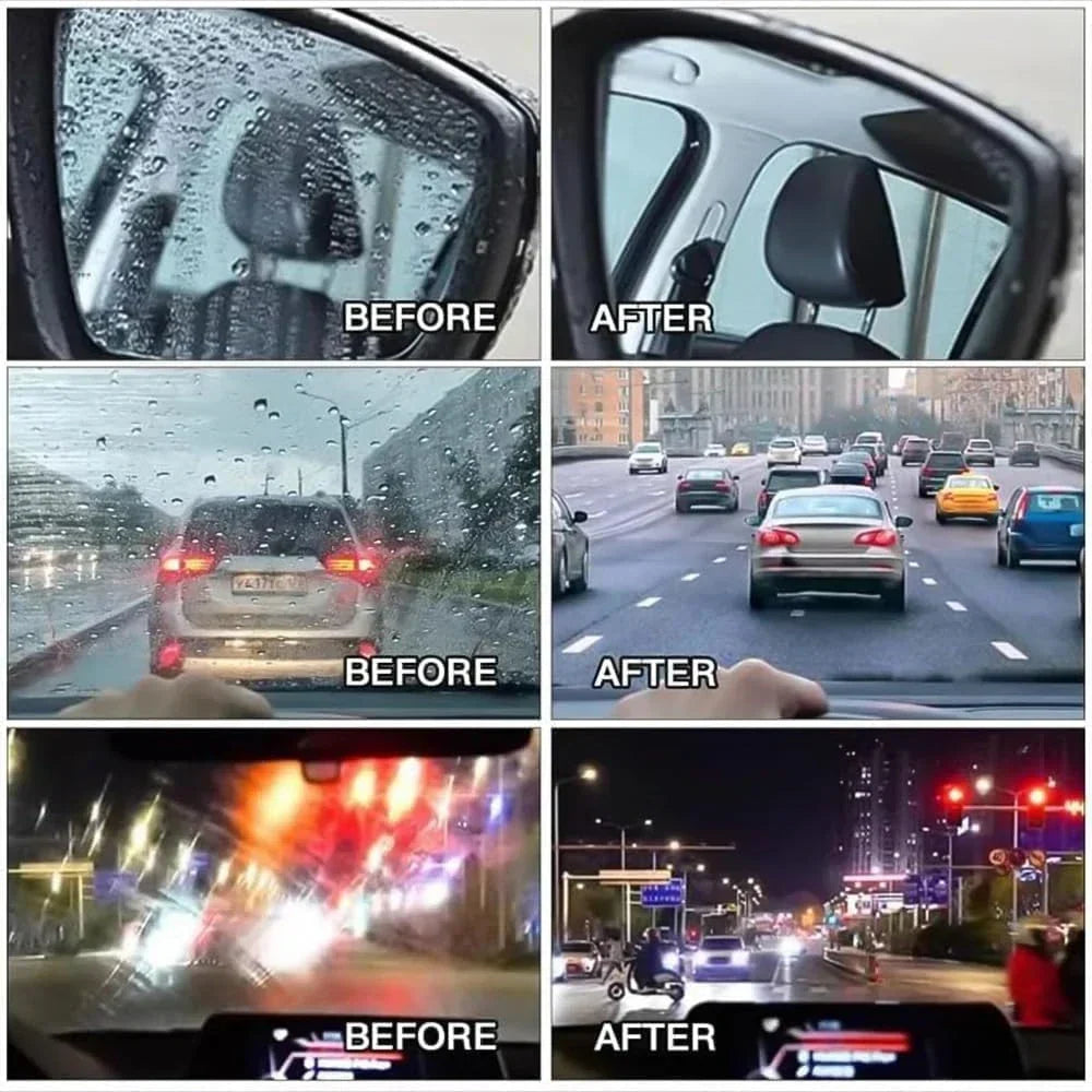 Windshield Oil Film Remover Brush with Hydrophobic Coating for Cars – Cleans Glass, Mirrors & Windows Fast