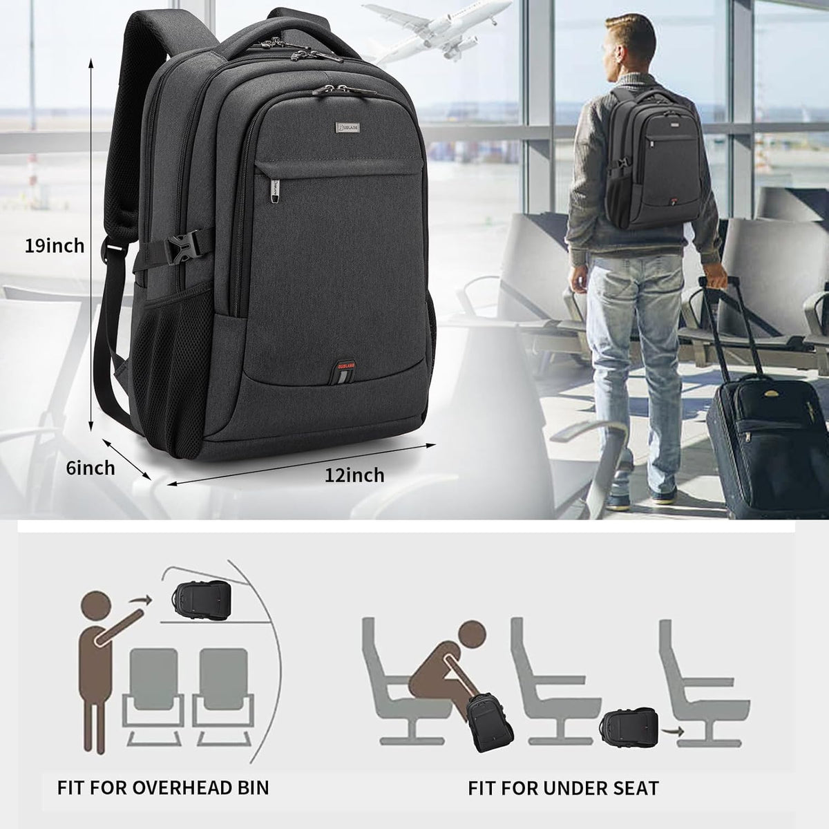 Tech-Ready Laptop Backpack with Charging Port, Anti-Theft Pocket & Multi-Day Compartments for Commute & Travel