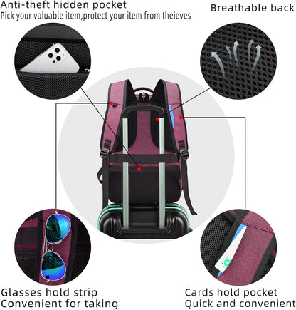 Tech-Ready Laptop Backpack with Charging Port, Anti-Theft Pocket & Multi-Day Compartments for Commute & Travel