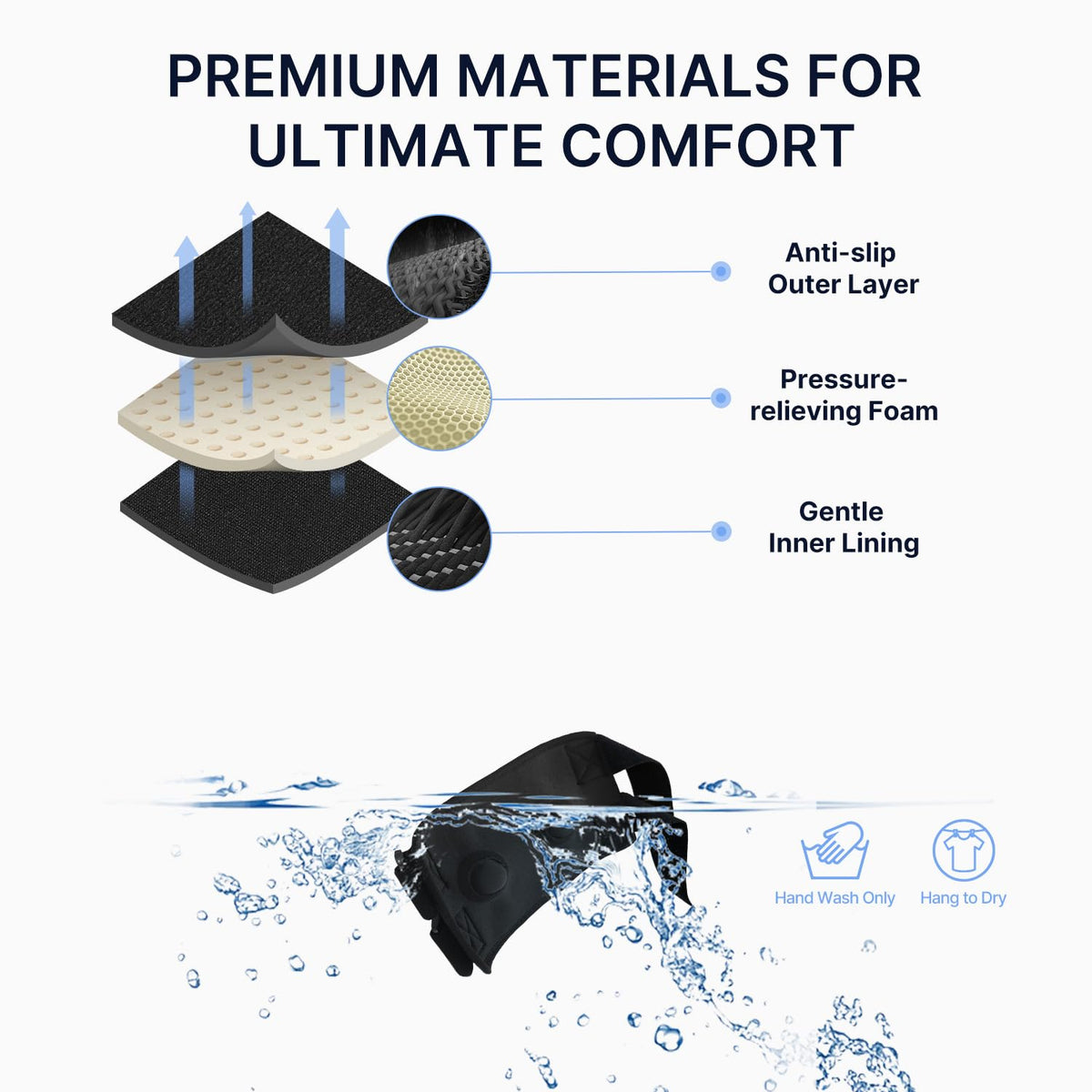 Adjustable Knee Support Wrap with Targeted Compression Pads for Sciatic Nerve Relief & Lower Back Pain