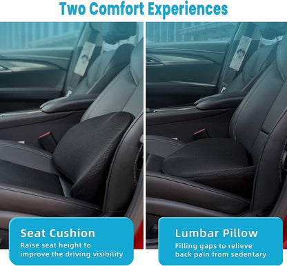 Ortekor ComfortLift | Coussin de siège auto en mousse à mémoire de forme pour un soutien lombaire et un confort accru