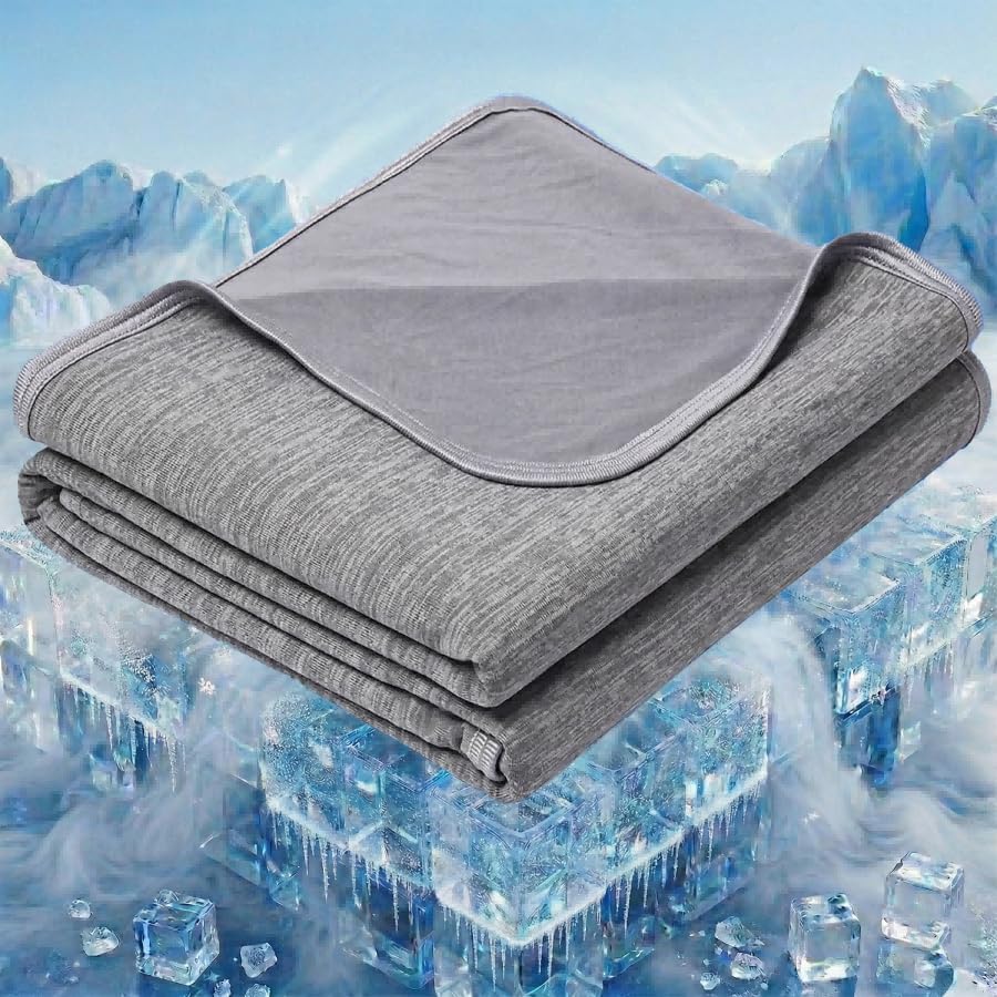 Confort Fraîcheur | Couverture rafraîchissante pour personnes ayant chaud la nuit avec Q-Max > 0,4 | Design léger et respirant pour des nuits réparatrices