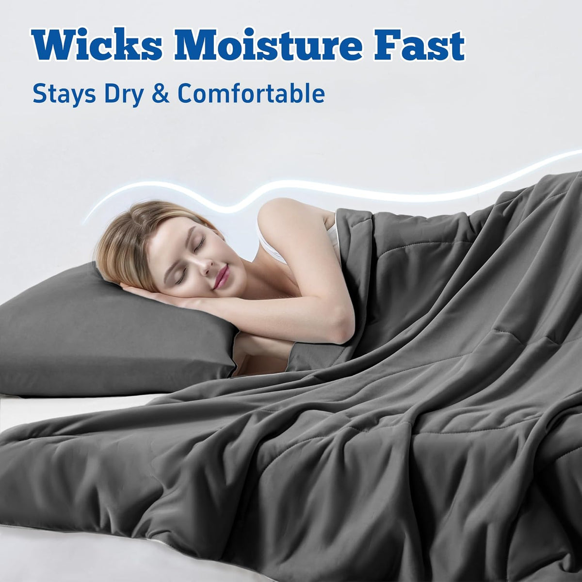 Ensemble de couette rafraîchissante | Couverture rafraîchissante légère avec taies d'oreiller rafraîchissantes | Tissu anti-humidité pour ceux qui ont chaud la nuit