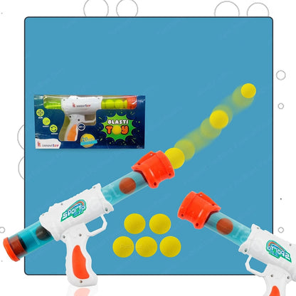 Jeu de tir interactif à air comprimé avec 5 balles en mousse EVA | Divertissement sûr en intérieur et en extérieur pour enfants