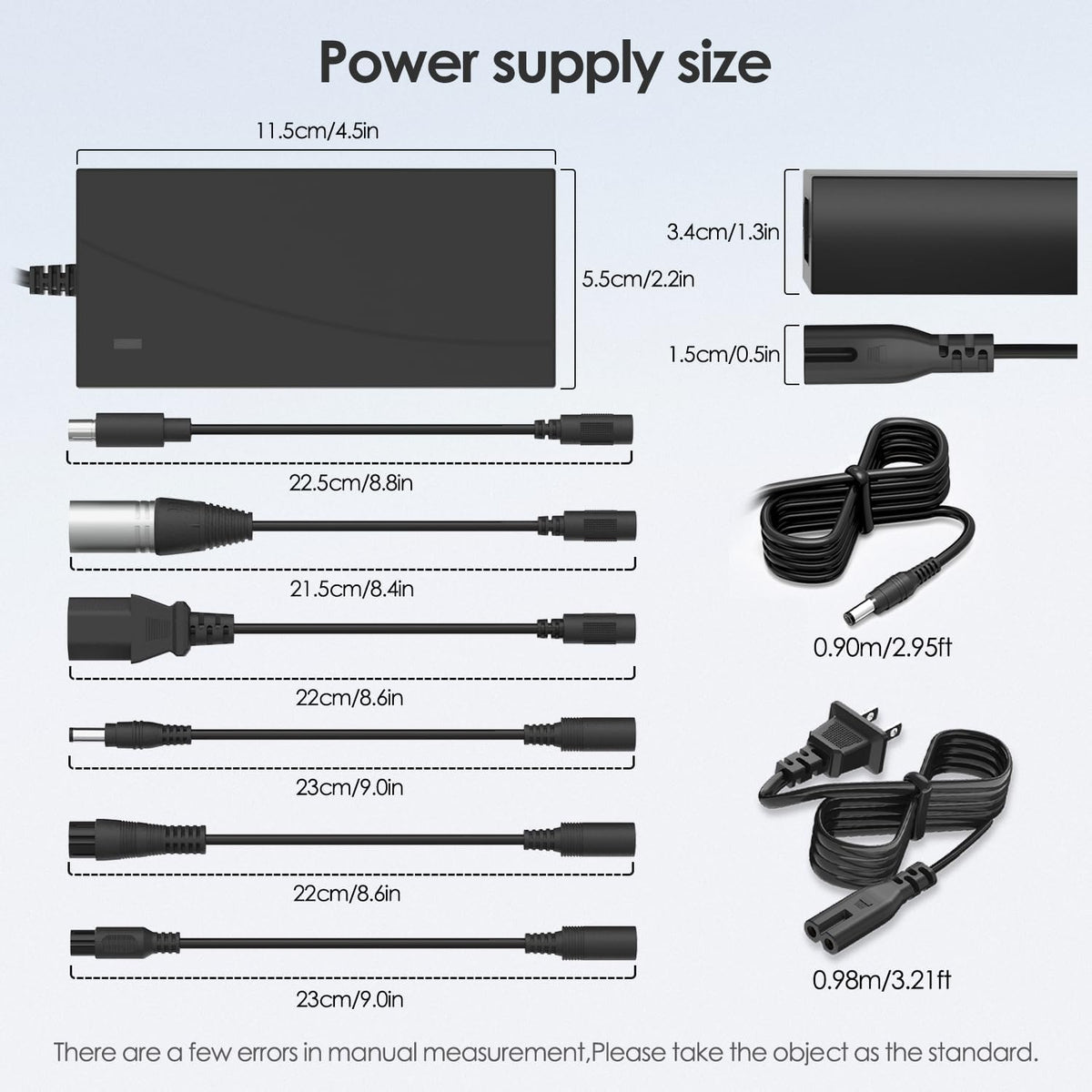 Replacement Power Charger with 7-Piece Universal Adapter Set