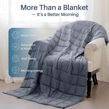 Confort douillet | Couverture lestée pour adultes en tissu rafraîchissant | Design respirant toutes saisons pour une détente absolue