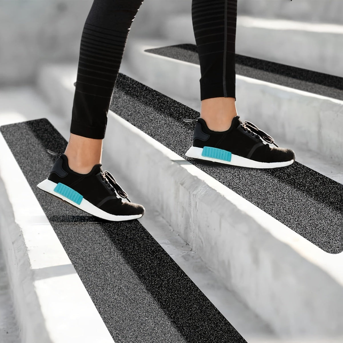 Anti-Slip Grip Tape for Steps – 10-Sheet Pack, 6×24 Inch Textured Traction Strips for Indoor Outdoor Stairs, Decks & Ramps