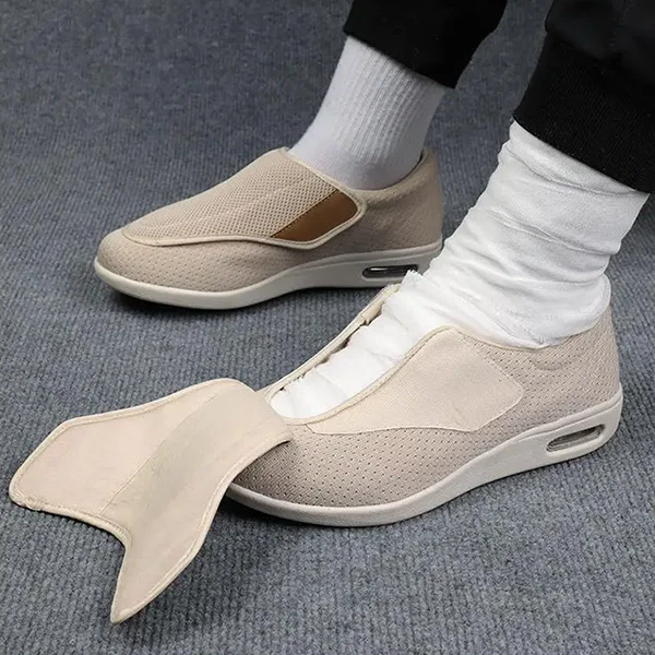 Orthopedic Sneakers for Edema & Sensitive Feet – Extra Wide Cushioned Walking Shoes with Adjustable Laces for Circulation & Diabetic Care