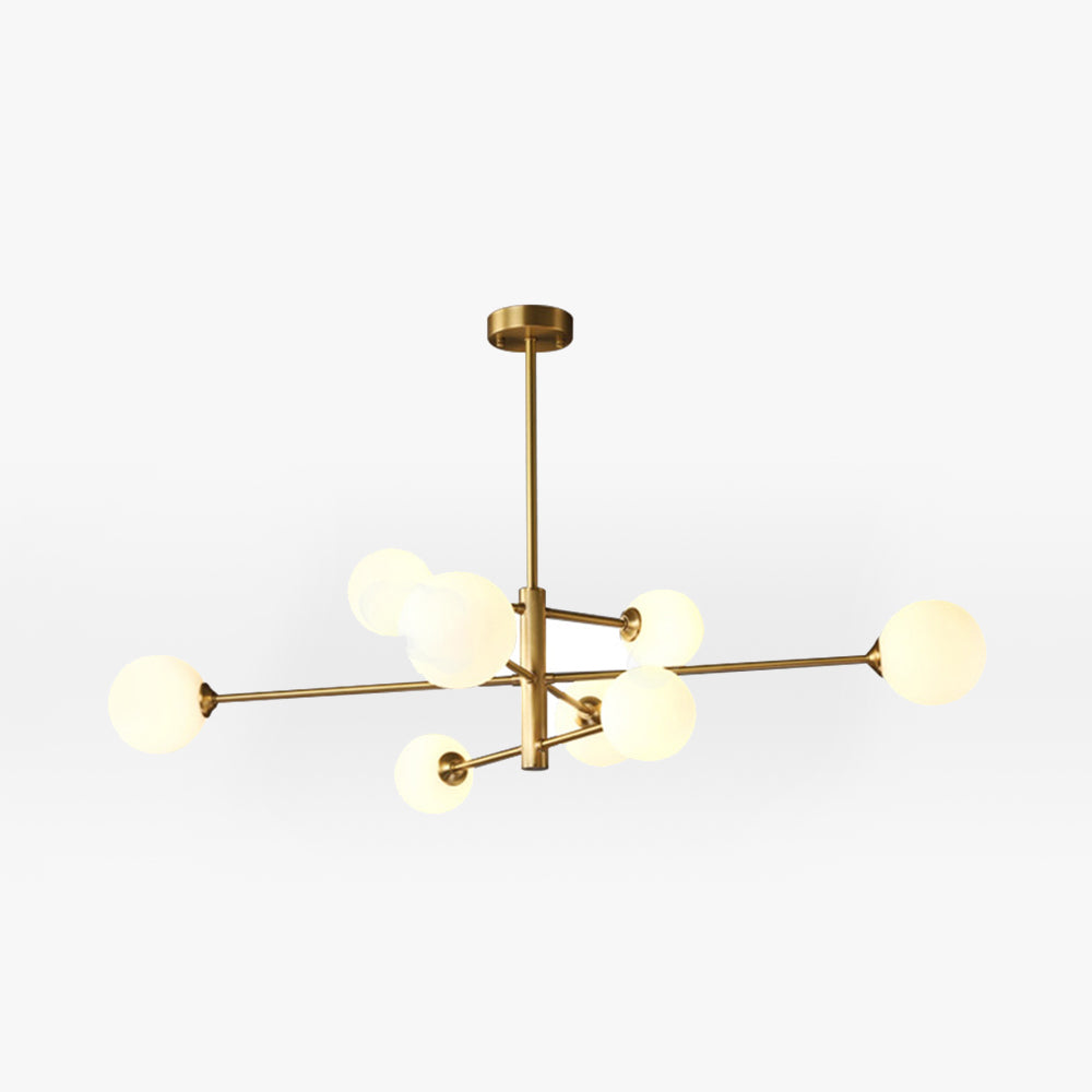 Multi-Globe Hanging Fixture with Adjustable Height for Dining Room & Living Room – Metal Frame with Glass Orbs – G9 LED Bulbs Included – 24