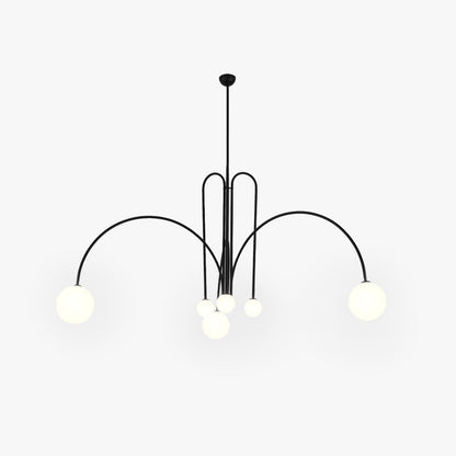 Swallow-Inspired G9 Pendant Light with Adjustable Chain, Metal & Glass Shades for Dining Room, Bedroom & Living Room Overhead Lighting