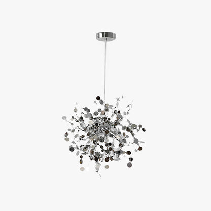 Mid-Century Starburst Hanging Fixture with Height-Adjustable Chain for Dining & Living Spaces Gold or Silver Finish G9 Socket Metal Construc