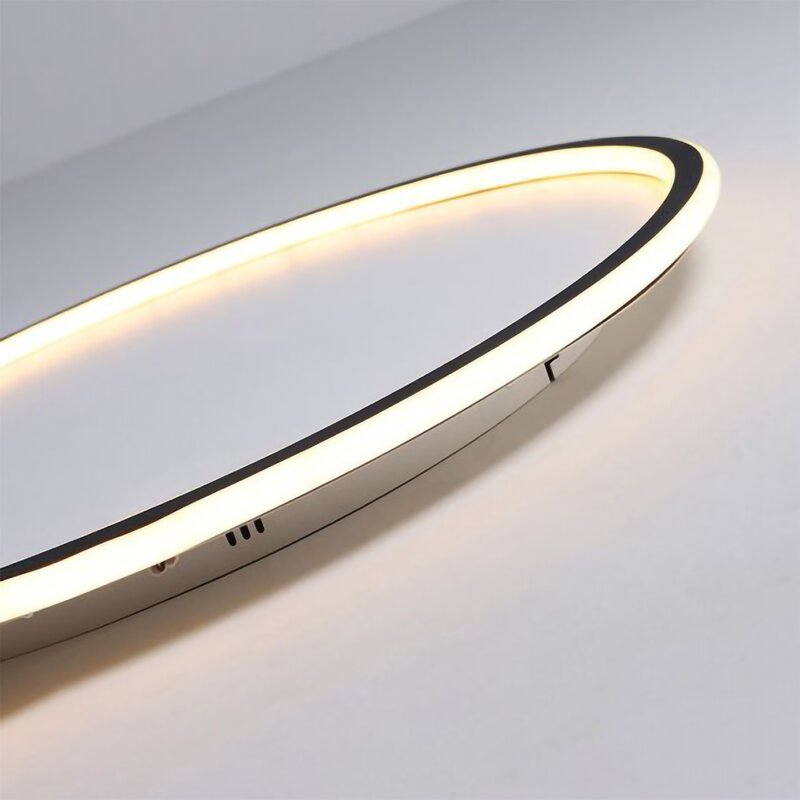 Round LED Ceiling Light Fixture – Modern Flush Mount – Integrated SMD Lighting for Bedroom & Living Room – Metal & Acrylic – Dimmable