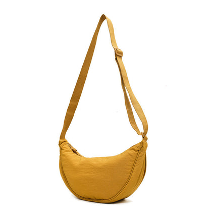 Curved Shoulder Bag for Women – Soft PU Leather Crossbody Purse with Adjustable Strap for Everyday Wear & Travel