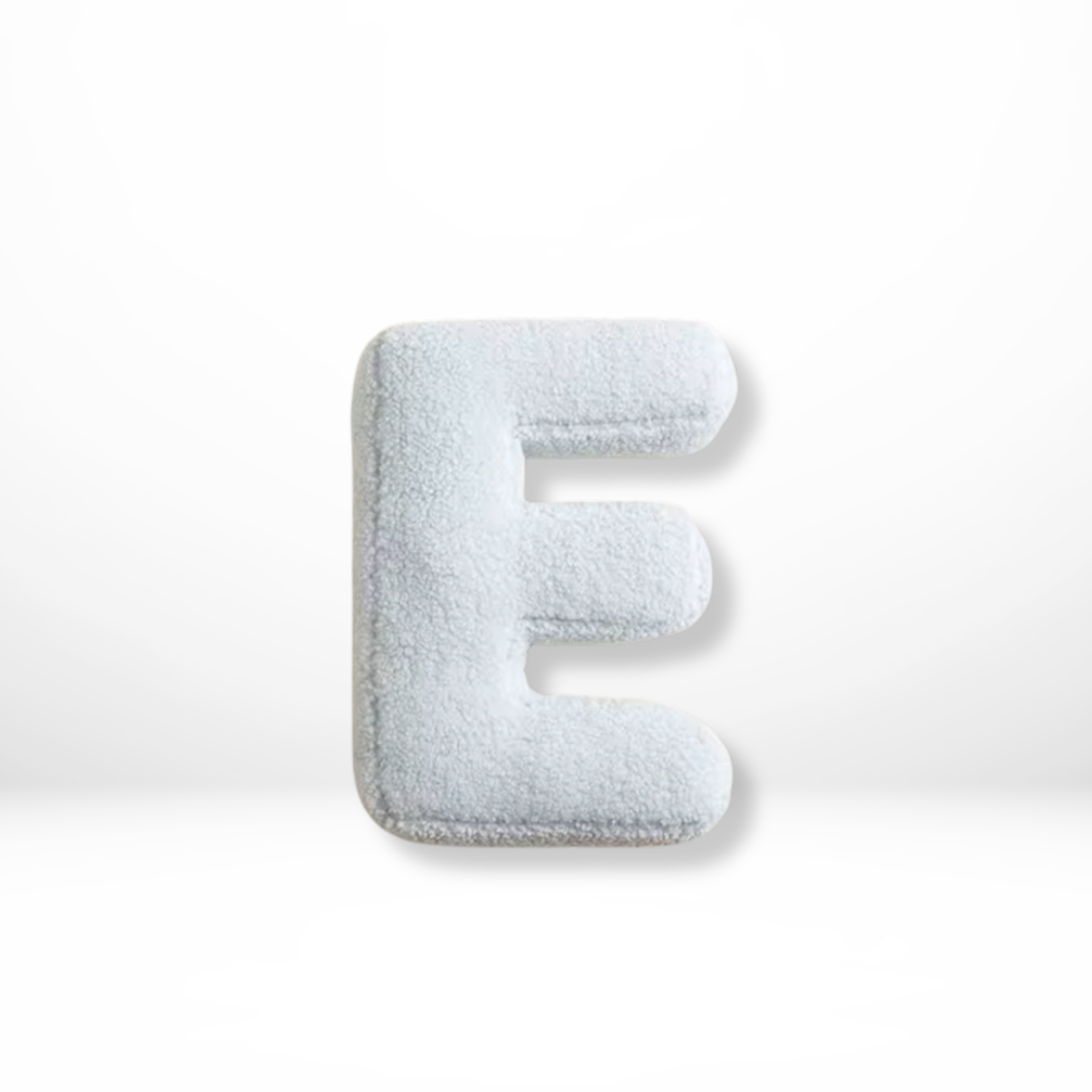 Letter-Shaped Velvet Throw Pillow — Personalized Initial Cushion for Couch, Bed & Nursery Décor