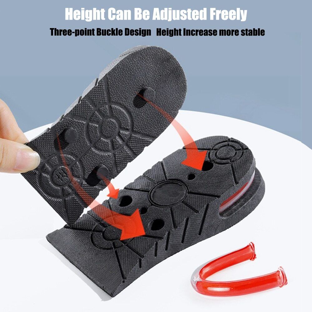 Semelles rehaussantes à hauteur réglable pour hommes – Inserts de chaussures amortissants avec design ventilé – Ajoutez de 2,5 à 9 cm