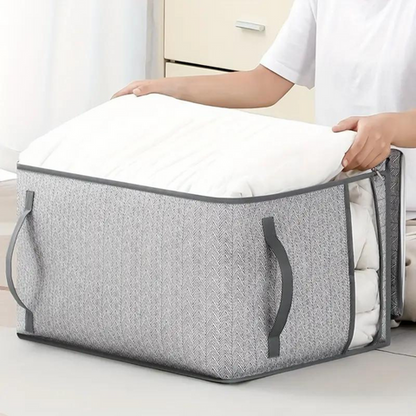 Cozy Quilt Blanket Storage Bag - Durable Fabric, Space-Saving Design