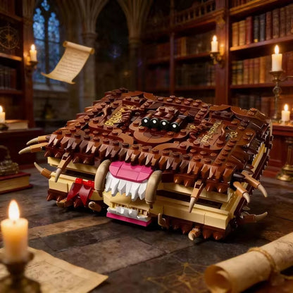 Fantasy Biting Book Building Set – 519-Piece Magical Monster Construction Kit for Display & Collection