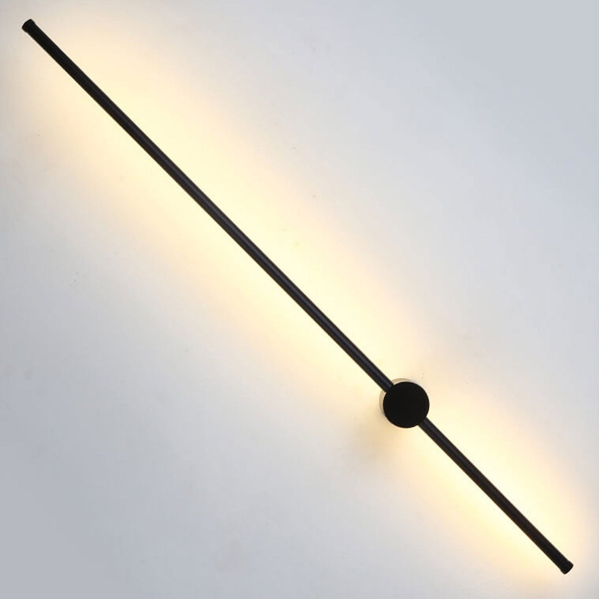 Hardwired LED Sconce Black Aluminum 24 in Contemporary Hallway Bedroom Office Reading Light 600 Lumens Warm White Neutral Dimmable Modern Fi