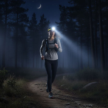 Rechargeable LED Headlamp 1000 Lumens with Red Light Modes Wide Beam Angle Waterproof Hands-Free Flashlight for Running Hiking Camping Hunti