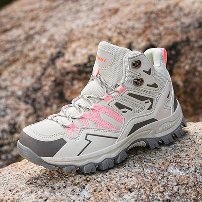 Cushioned High-Top Hiking Boots with Ankle Support for Men & Women – Waterproof Trail Shoes for Outdoor Adventures & Travel